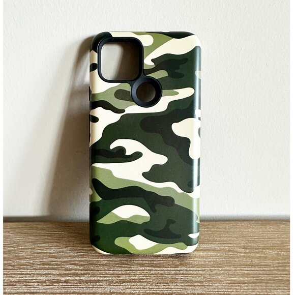 Green Camo Phone Case Google Pixel 4A 5G Tough Matte - Picture 1 of 5